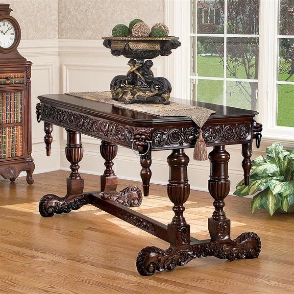 Design Toscano Sir Benedict's Renaissance Library Table AF57135